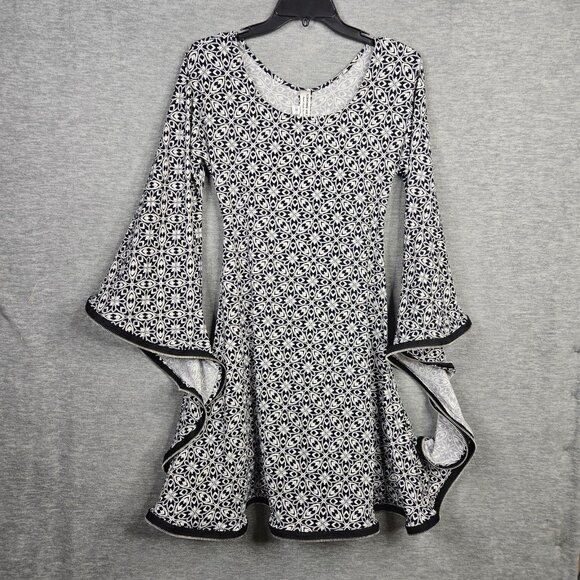 Circle Cutout Zipper Trim Tunic Women's Dress Size S Made in USA - Picture 1 of 9